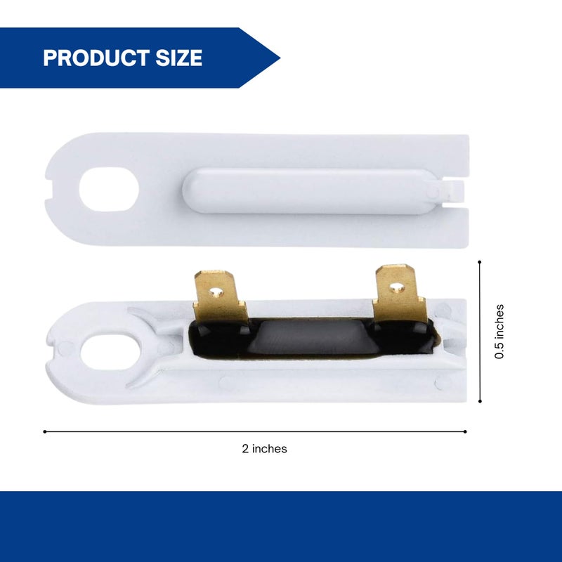 فيمتو Femitu Dryer Thermal Fuse 3392519 بديل لمجففات دوامة وKenmore ترموستات عالي الحد ومجموعة قطع حرارية سهلة التركيب جزء بديل (عبوة من 6 قطع) - Image 4
