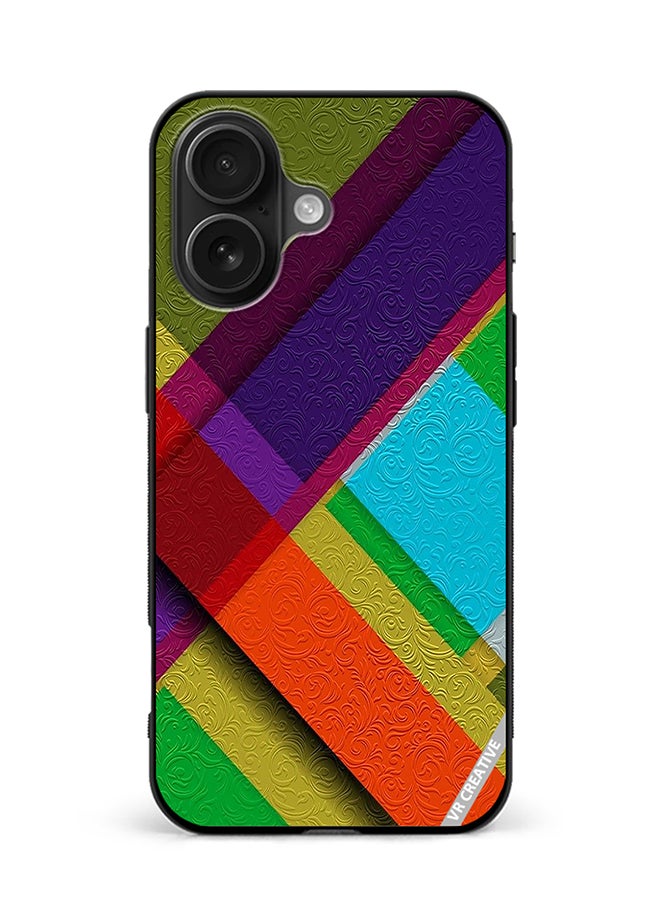 VR CREATIVE Protective Case Cover For Apple iPhone 16 Plus Vectors Design Multicolour
