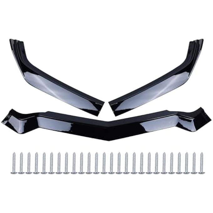 AUTOTOP 3PCS Front Bumper Lip Spoiler Lip Lower Bumper Body Fit Corvette C8 2020-2023(Bright Black) - Image 2