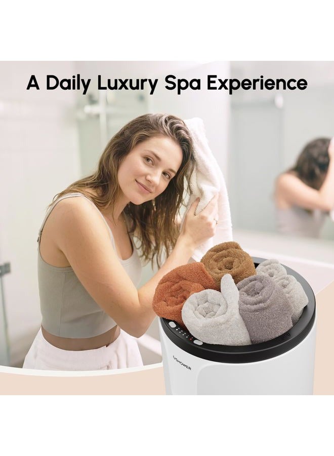 USHOWER Towel Warmers for Bathroom, 20L Large Towel Warmer Bucket for Spa & Massage, Auto Shut-Off Towel Heater Fits Two 40"x70" Oversized Towels, Blankets, Bathrobes, PJ's - Image 2