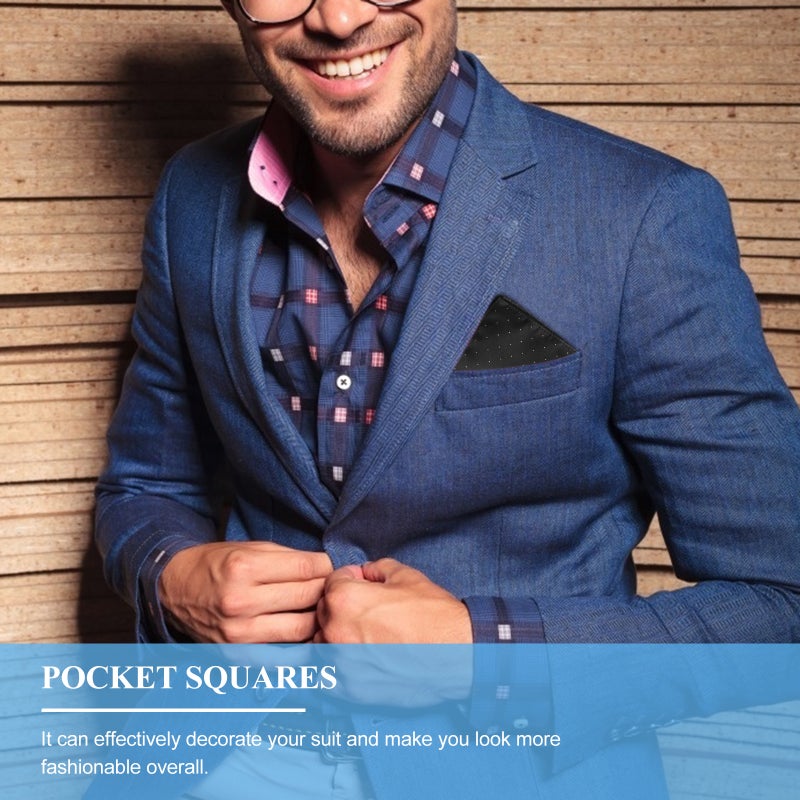 2pcs Men's Suit Pocket Small Scarf Business Suit Scarf - Image 5