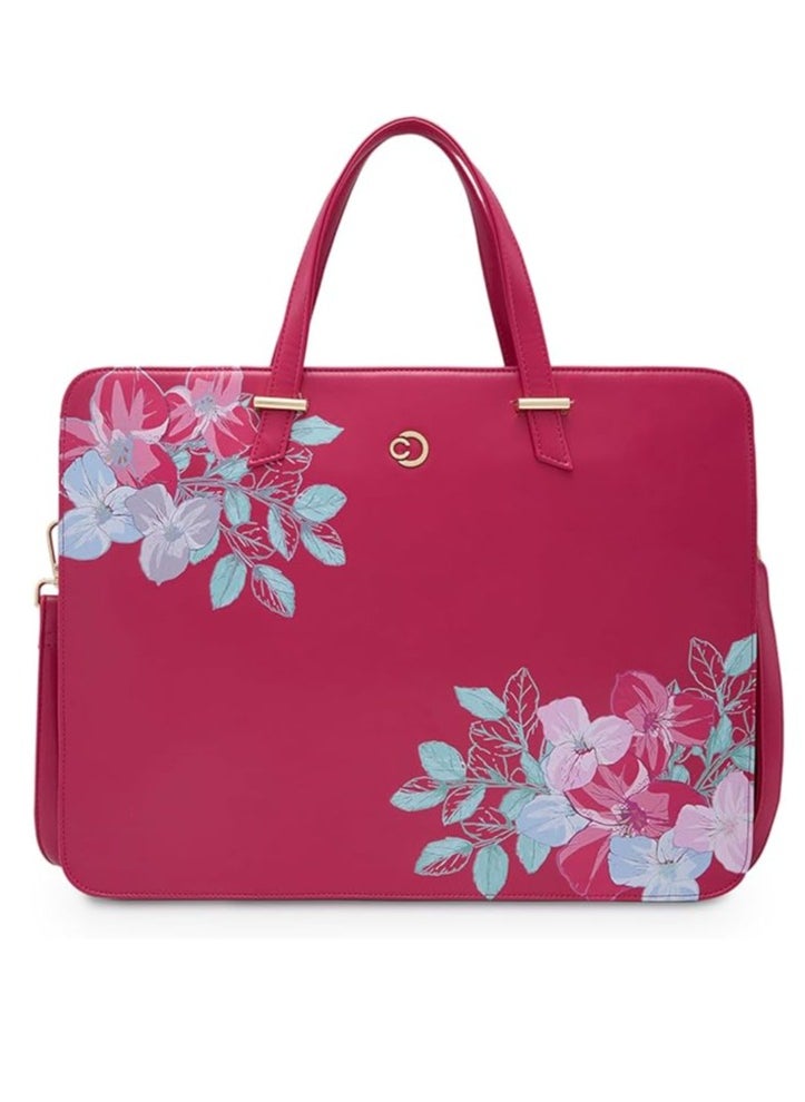 CAPRESE Caprese Shanaya Laptop Bag, Burgundy-Large | 15’’ Laptop Compartment with Detachable Sling Strap, Spacious Interiors & Top Zip Closure | Perfect for Office & Daily Use  - Image 1