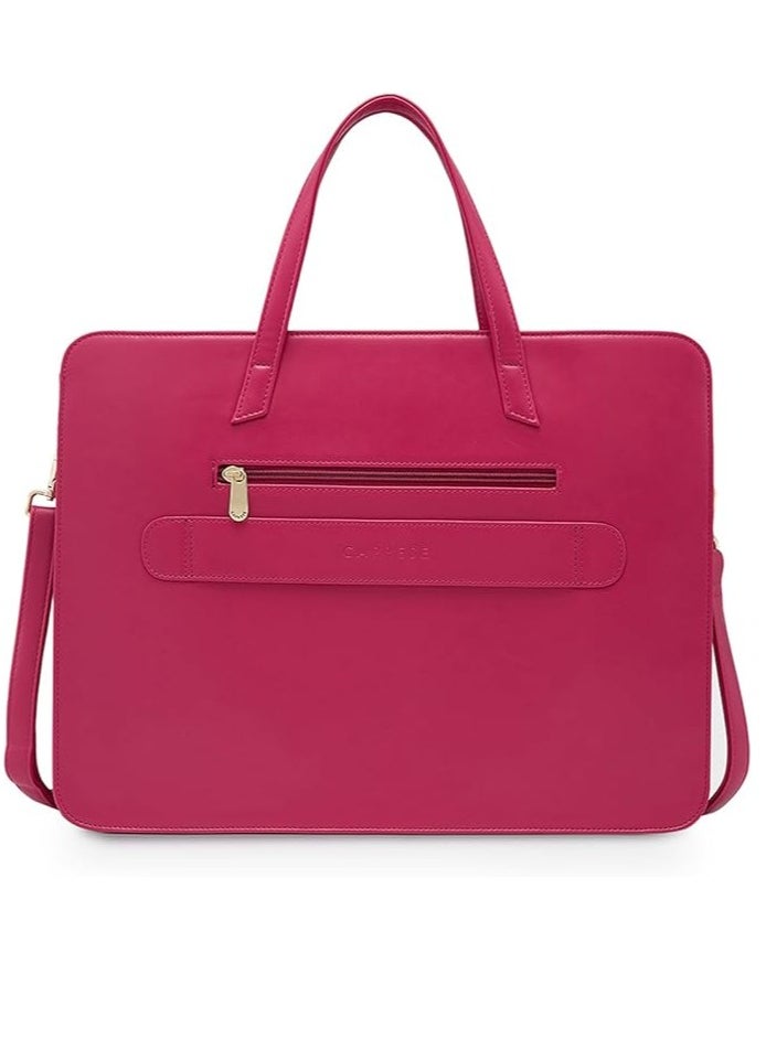 CAPRESE Caprese Shanaya Laptop Bag, Burgundy-Large | 15’’ Laptop Compartment with Detachable Sling Strap, Spacious Interiors & Top Zip Closure | Perfect for Office & Daily Use  - Image 2