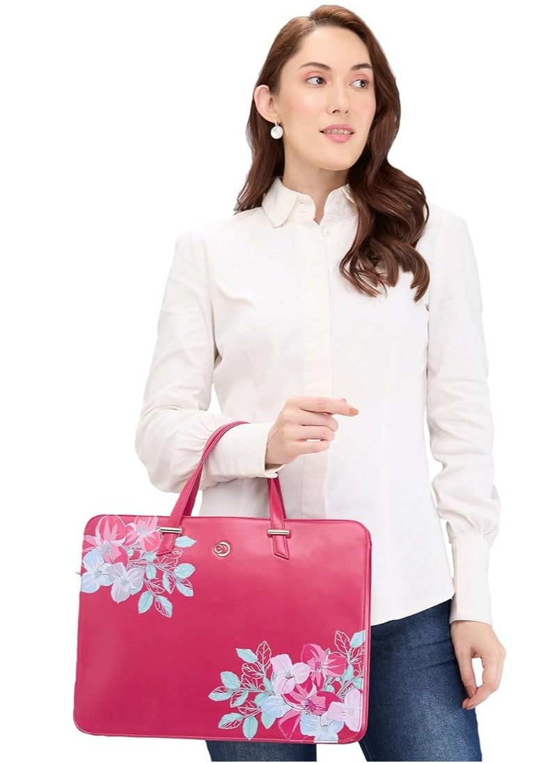 CAPRESE Caprese Shanaya Laptop Bag, Burgundy-Large | 15’’ Laptop Compartment with Detachable Sling Strap, Spacious Interiors & Top Zip Closure | Perfect for Office & Daily Use  - Image 3