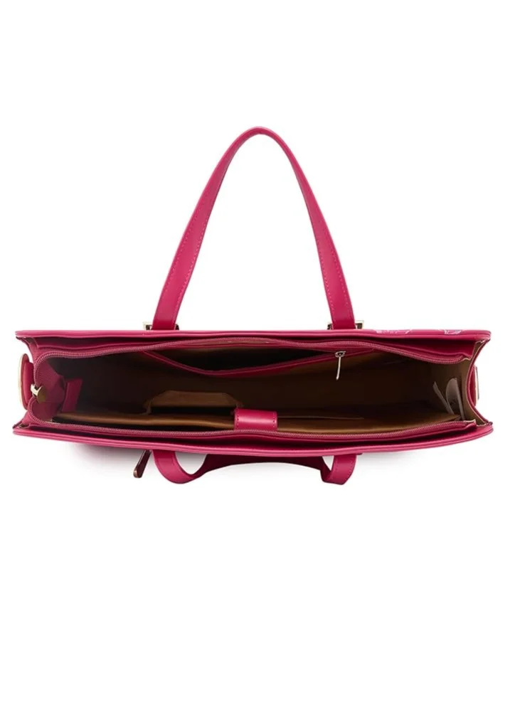 CAPRESE Caprese Shanaya Laptop Bag, Burgundy-Large | 15’’ Laptop Compartment with Detachable Sling Strap, Spacious Interiors & Top Zip Closure | Perfect for Office & Daily Use