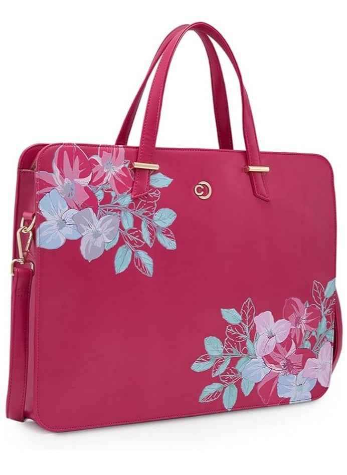 CAPRESE Caprese Shanaya Laptop Bag, Burgundy-Large | 15’’ Laptop Compartment with Detachable Sling Strap, Spacious Interiors & Top Zip Closure | Perfect for Office & Daily Use  - Image 4