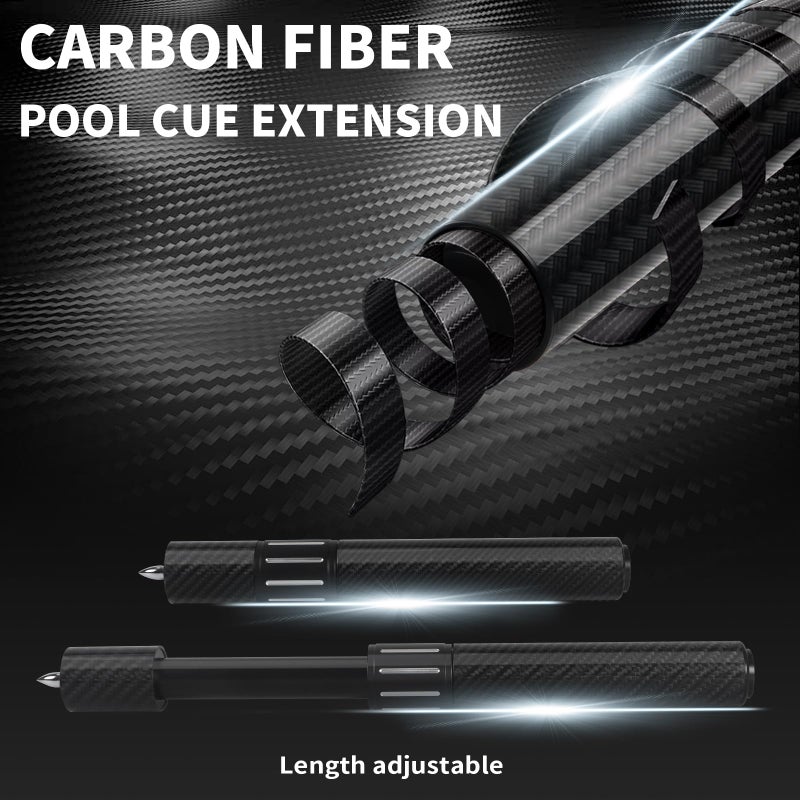 Kmise Professional Pool Cue Stick, 18 19 20oz Canadian Maple Cue Sticks, Low Deflection Shaft with Telescopic Carbon Fiber Extension Cue (19OZ, Blue) - Image 3