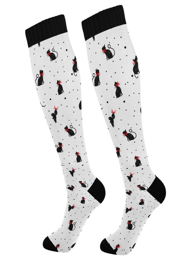 Wusikd Black Cats Compression Socks for Women and Men Circulation Cute Long Socks for Athletic Running 1 - Image 1
