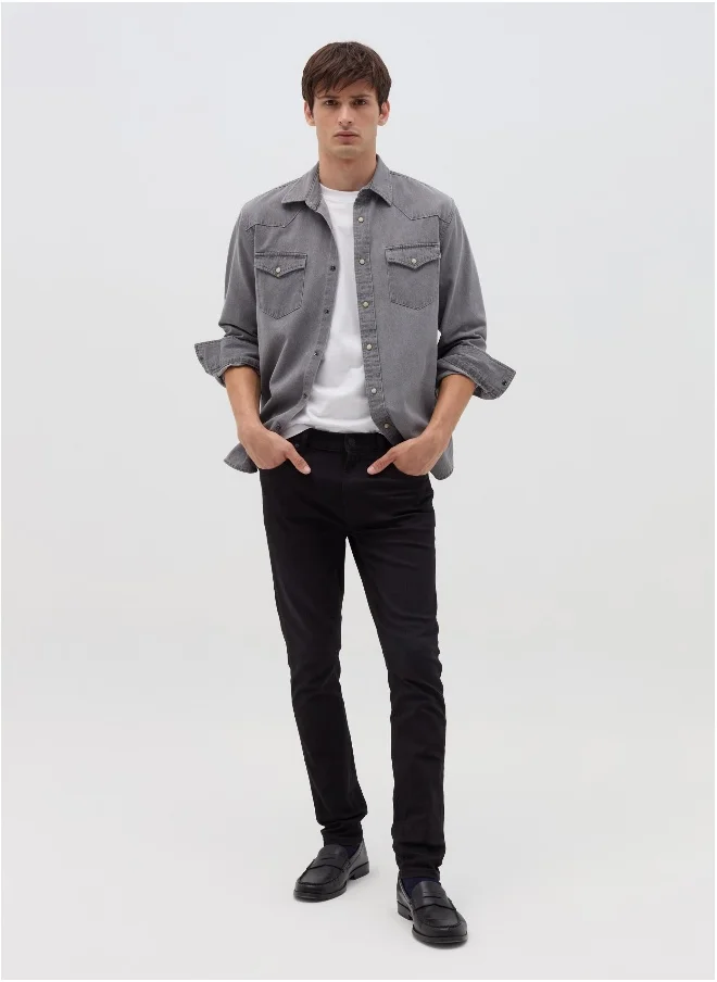 او في اس Cowboy shirt in denim