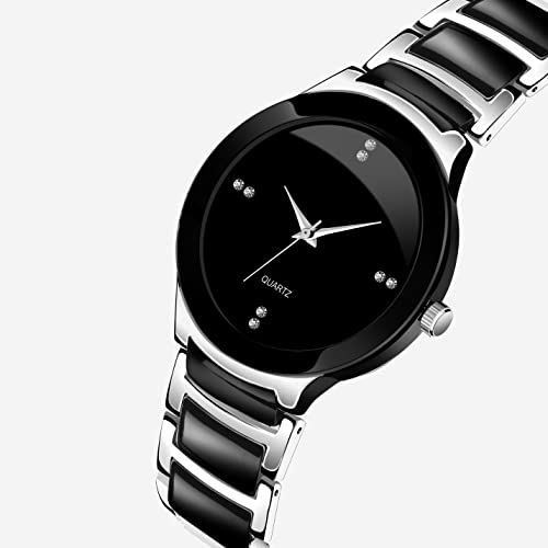 IIK COLLECTION Watches for Men Round Stone Studded Formal Dial |Analogue Quartz Movement Mens Watch |Long Battery Life| Adjustable Bracelet Chain Strap |Double Push Safety Clasp Watches for Boys. - Image 2