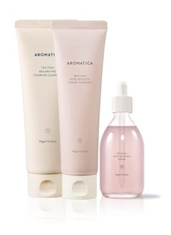 AROMATICA AROMATICA Rose Cleanser + Rose Serum + Tea Tree Cleanser 