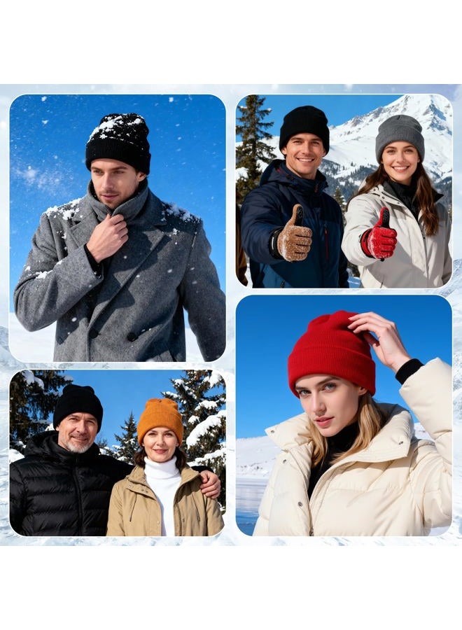 Huiguli 15 Pack Winter Beanie Hats Bulk for Men Women, Cuffed Skull Caps, Assorted Colors, One size - Image 5