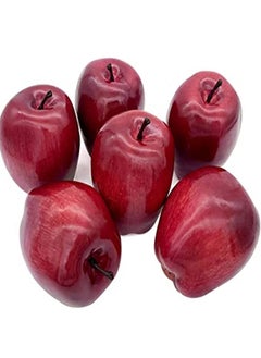 Artificial Apples Fake Fruits Red Delicious Apples For Decoration Decorative Fruit Faux Big Red Apples 5 Pcs