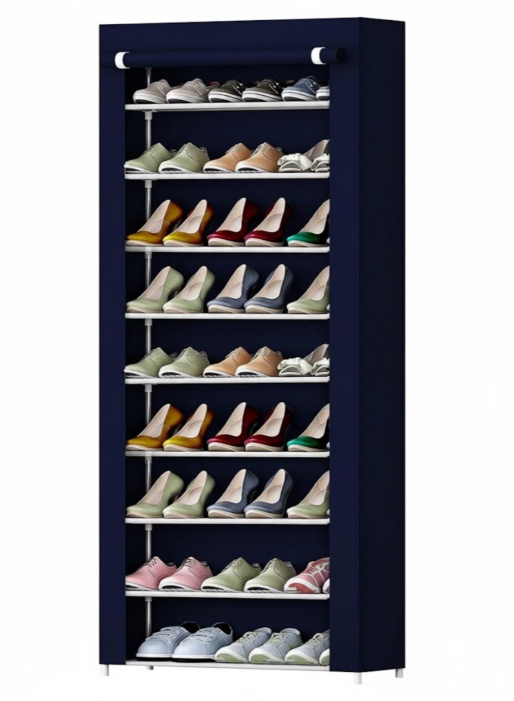 9 Shelves Canvas Shoe Cabinet Very Cool Design Very Practical in Home Bedroom Living Room - Image 1