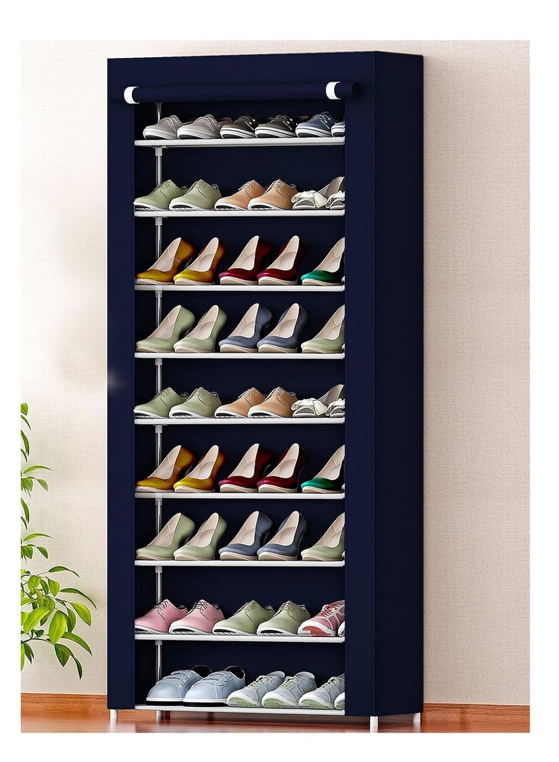 9 Shelves Canvas Shoe Cabinet Very Cool Design Very Practical in Home Bedroom Living Room - Image 2