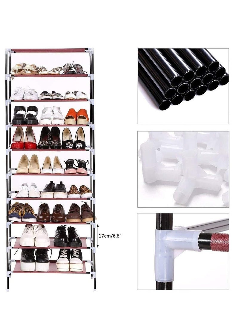 9 Shelves Canvas Shoe Cabinet Very Cool Design Very Practical in Home Bedroom Living Room - Image 3