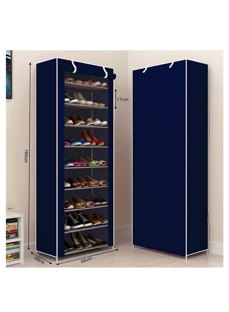 9 Shelves Canvas Shoe Cabinet Very Cool Design Very Practical in Home Bedroom Living Room - Image 4