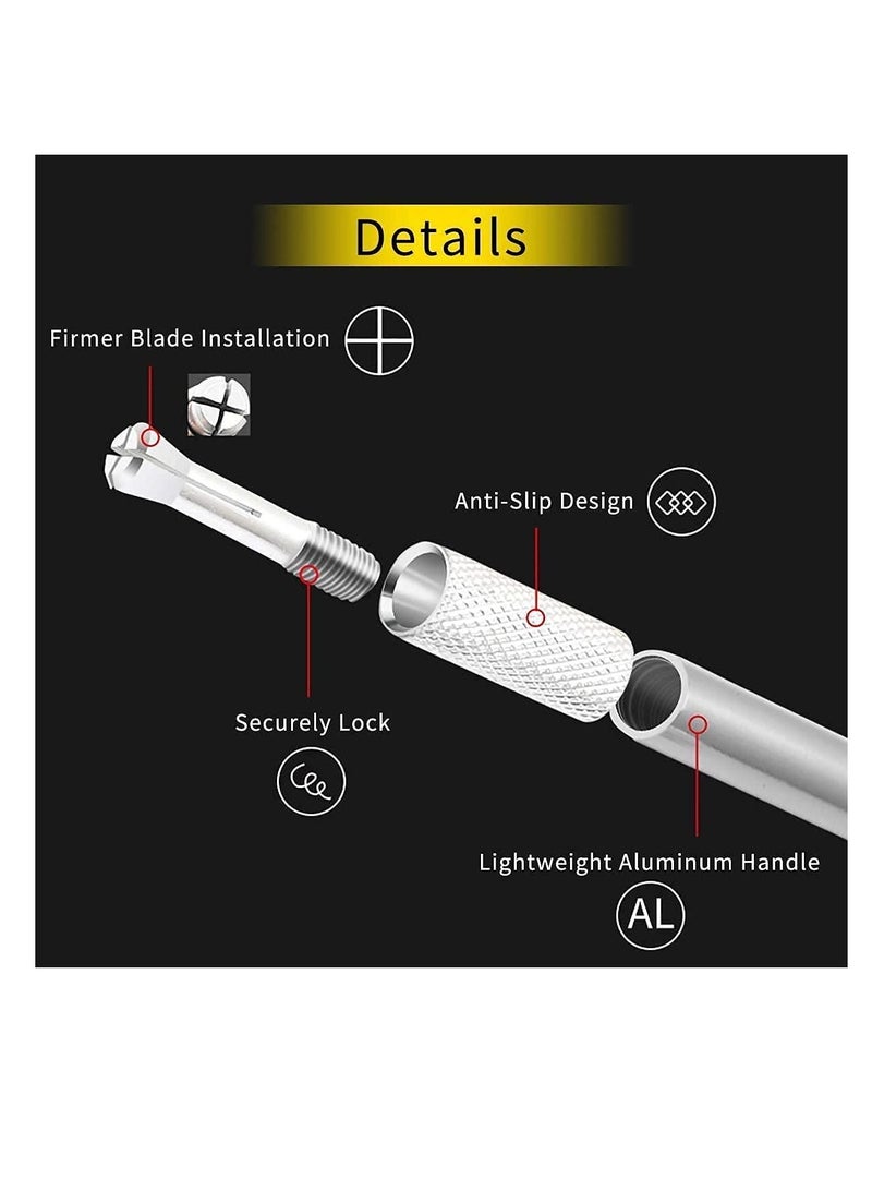 Excefore Upgrade Precision Carving Craft Knife Hobby Knife Kit,Utility Knife with 40 Spare Blades for Art, Scrapbooking,Stencil - Image 3