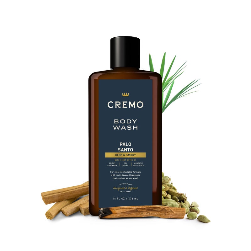 Cremo Rich-Lathering Palo Santo (Reserve Collection) Body Wash, Notes of Bright Cardamom, Dry Papyrus and Aromatic Palo Santo, 16 Fl Oz (2-Pack) - Image 4