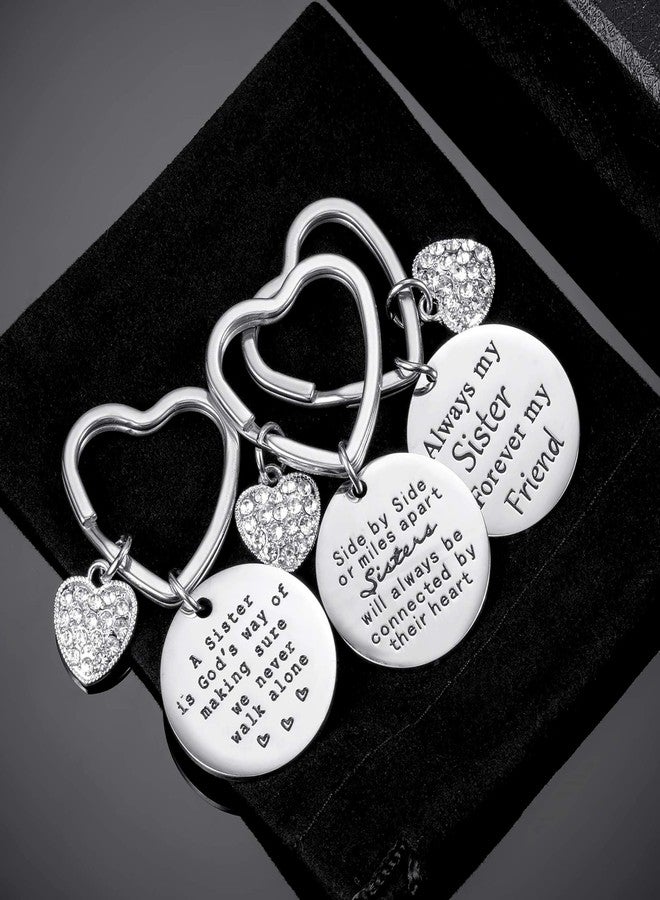 زانماي سلسلة مفاتيح للأخت مكونة من 3 قطع، سلسلة مفاتيح لعيد ميلاد الأخت، سلسلة مفاتيح مضحكة لعيد الميلاد من الأخت، أفكار للأخت لصديقة، أخت كبيرة وأخت صغيرة، أخت الروح - Image 4