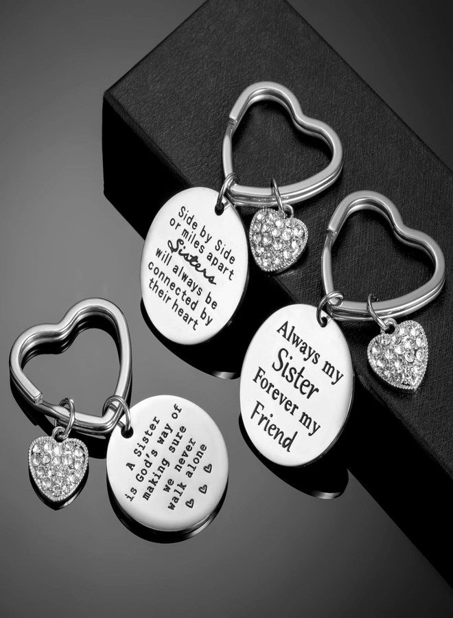 زانماي سلسلة مفاتيح للأخت مكونة من 3 قطع، سلسلة مفاتيح لعيد ميلاد الأخت، سلسلة مفاتيح مضحكة لعيد الميلاد من الأخت، أفكار للأخت لصديقة، أخت كبيرة وأخت صغيرة، أخت الروح - Image 5