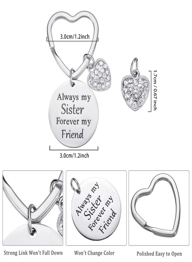 زانماي سلسلة مفاتيح للأخت مكونة من 3 قطع، سلسلة مفاتيح لعيد ميلاد الأخت، سلسلة مفاتيح مضحكة لعيد الميلاد من الأخت، أفكار للأخت لصديقة، أخت كبيرة وأخت صغيرة، أخت الروح - Image 2