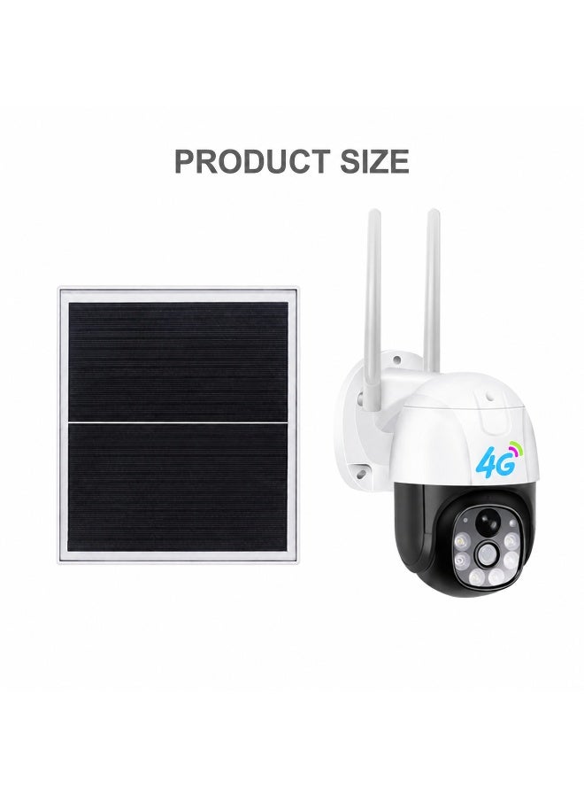 Solar CCTV Camera Outdoor Dual Lens 360 Degree PTZ | CCTV Camera with 4G and WIfi, PIR and Ai | Solar Camera Outdoor Waterproof | CC Camera Colour | Night Vision| Motion Detection Two-Way Audio - Image 2