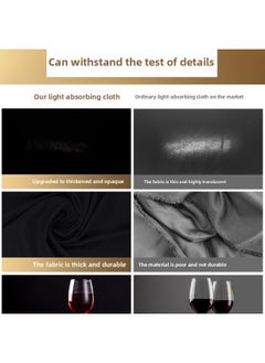 General Black Light Absorbing Cloth Photography Black Cloth Photography Studio Background Cloth Professional Photography Props Photography Solid Color Black Wall Shake-Color Of Light Source:【1.5* 2m 】black  - Image 3