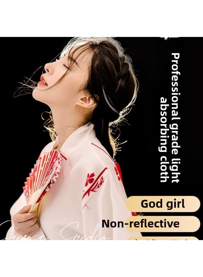 general Black Light Absorbing Cloth Photography Black Cloth Photography Studio Background Cloth Professional Photography Props Photography Solid Color Black Wall Shake-Color Of Light Source:【1.5* 2m 】black - Image 2