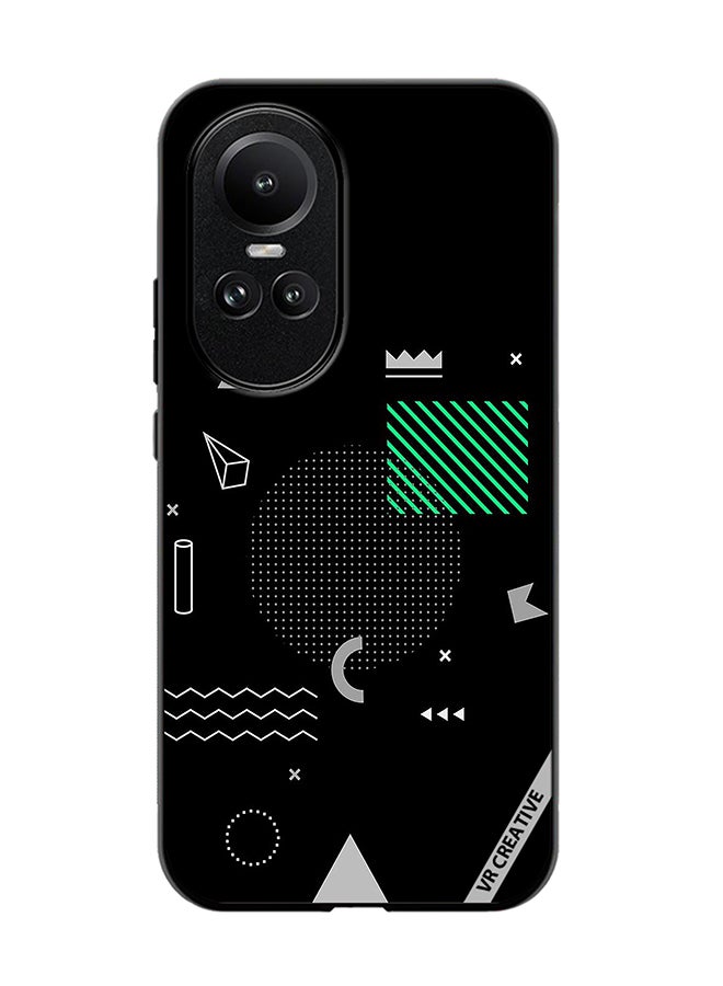 VR CREATIVE Protective Case Cover For Oppo Reno 10 Geometric Designs Design Multicolour - Image 1