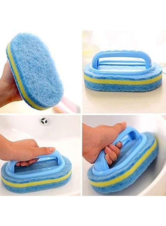 Thick Magic Sponge, Easy Cleaning Without Electricity, Multi-surface Cleaning Brush for Kitchen and Bathroom, Suitable for Glass, Walls, Tiles, Ceramics, And Sinks, Essential Home Cleaning Tools, Blue - Image 2