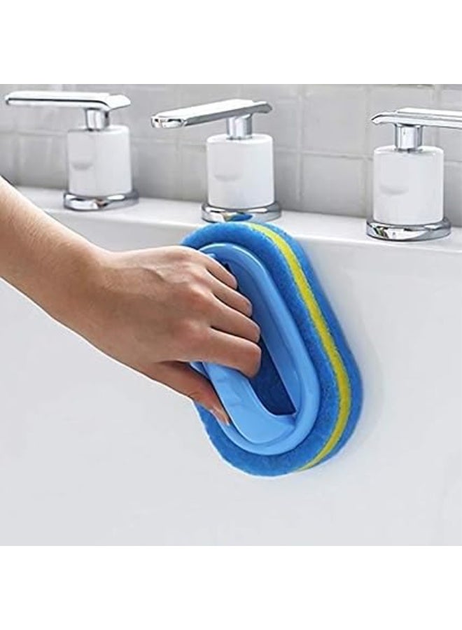 Thick Magic Sponge, Easy Cleaning Without Electricity, Multi-surface Cleaning Brush for Kitchen and Bathroom, Suitable for Glass, Walls, Tiles, Ceramics, And Sinks, Essential Home Cleaning Tools, Blue - Image 5