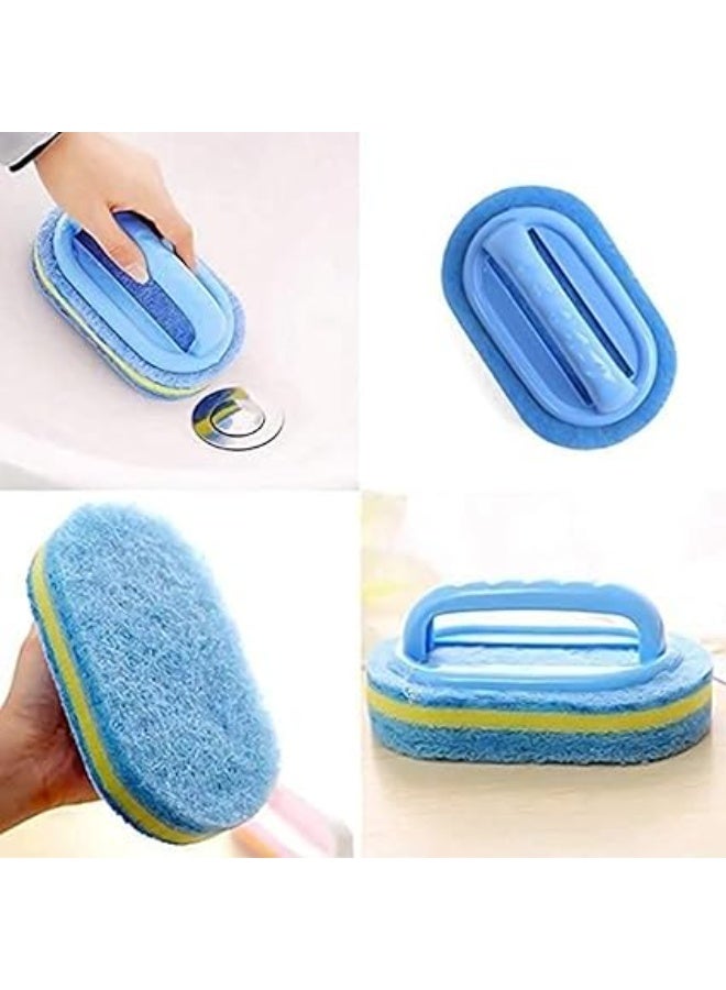 Thick Magic Sponge, Easy Cleaning Without Electricity, Multi-surface Cleaning Brush for Kitchen and Bathroom, Suitable for Glass, Walls, Tiles, Ceramics, And Sinks, Essential Home Cleaning Tools, Blue - Image 4