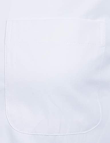 ZEROYAA Men's Long Sleeve Dress Shirt Solid Slim Fit Casual Business Formal Button Up Shirts with Pocket ZSSCL01 White X-Large - Image 4