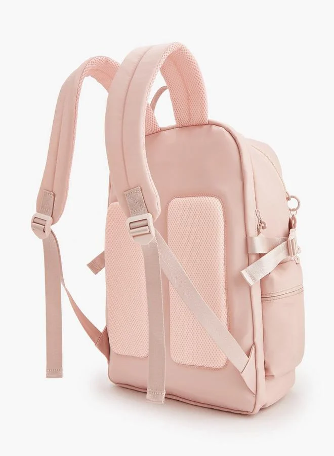 Missy PINK Solid School Backpack With Adjustable Shoulder Straps for Women | Best Price UAE