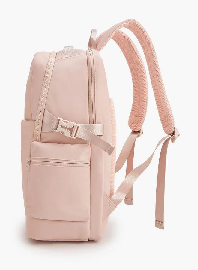 Missy PINK Solid School Backpack With Adjustable Shoulder Straps for Women | Best Price UAE