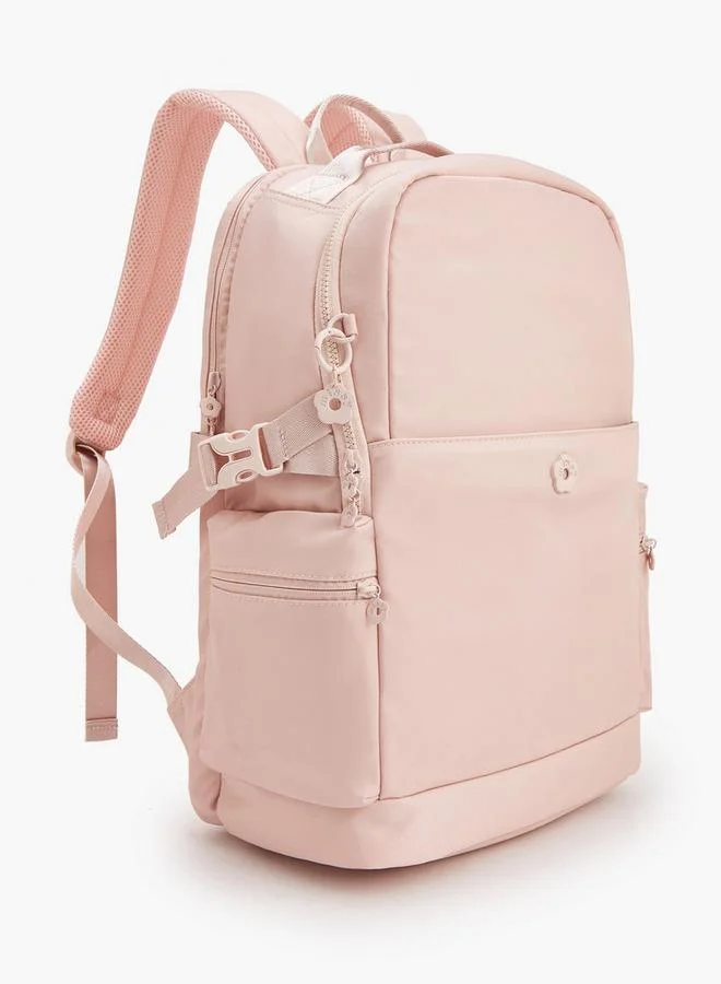 Missy PINK Solid School Backpack With Adjustable Shoulder Straps for Women | Best Price UAE