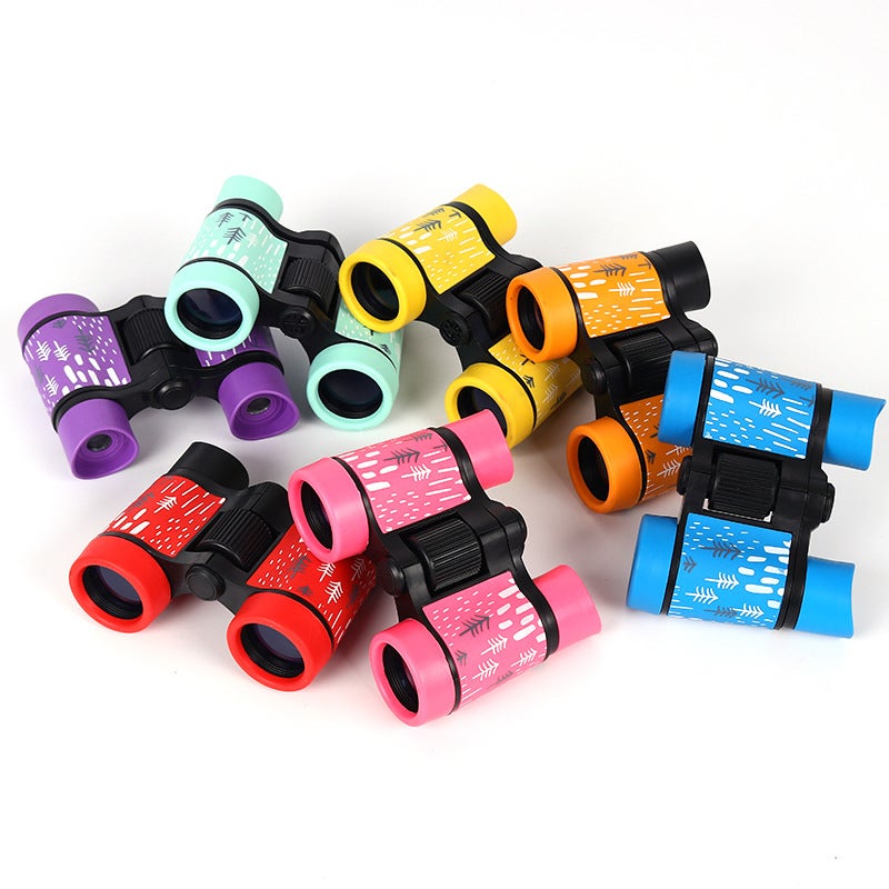 Children'S Telescope Color Printing Rubber Grip Small Tree Binoculars Color Pattern - Image 4