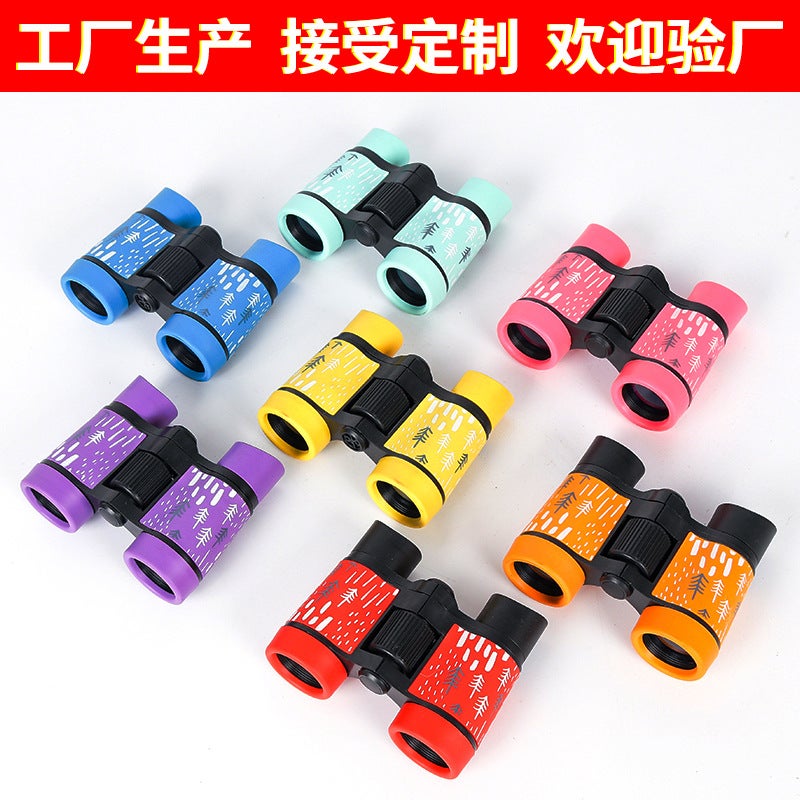 Children'S Telescope Color Printing Rubber Grip Small Tree Binoculars Color Pattern - Image 2