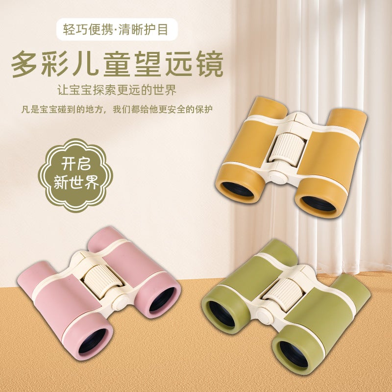 Children'S Telescope Color Printing Rubber Grip Small Tree Binoculars Color Pattern - Image 3