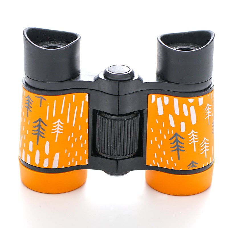 Children'S Telescope Color Printing Rubber Grip Small Tree Binoculars Color Pattern - Image 1