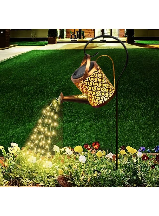 Solar Outdoor Pendant Light Retro Metal Design IP65 Waterfall Effect Warm Light - Image 2