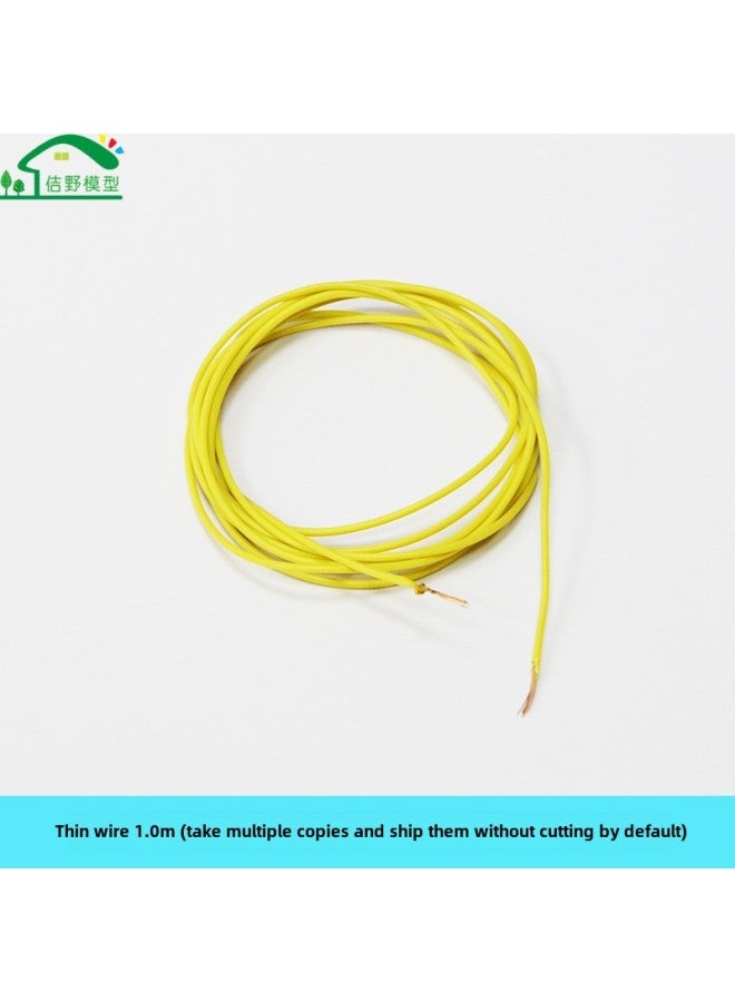 Miniature Glowing Street Lamp Model Led Metal Advertising Lamp Architectural Sandbox Micro-scene 3vdiy Model Material-Color:Fine Wire 1 M  - Image 1