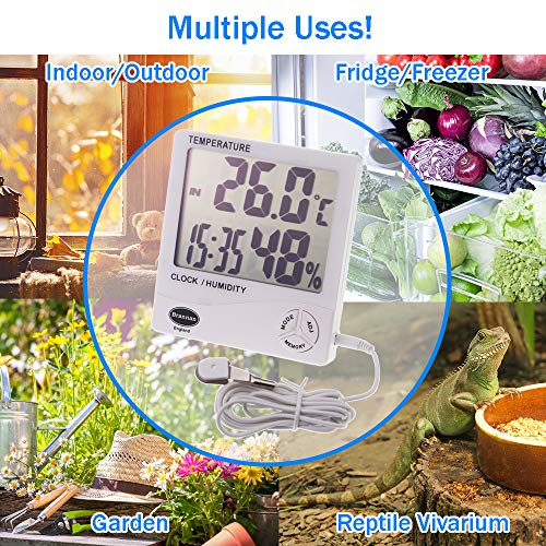 Brannan Digital Max Min Thermometer and Hygrometer Indoor Outdoor Temperature Recording Thermometer Room Garden Greenhouse - Image 5