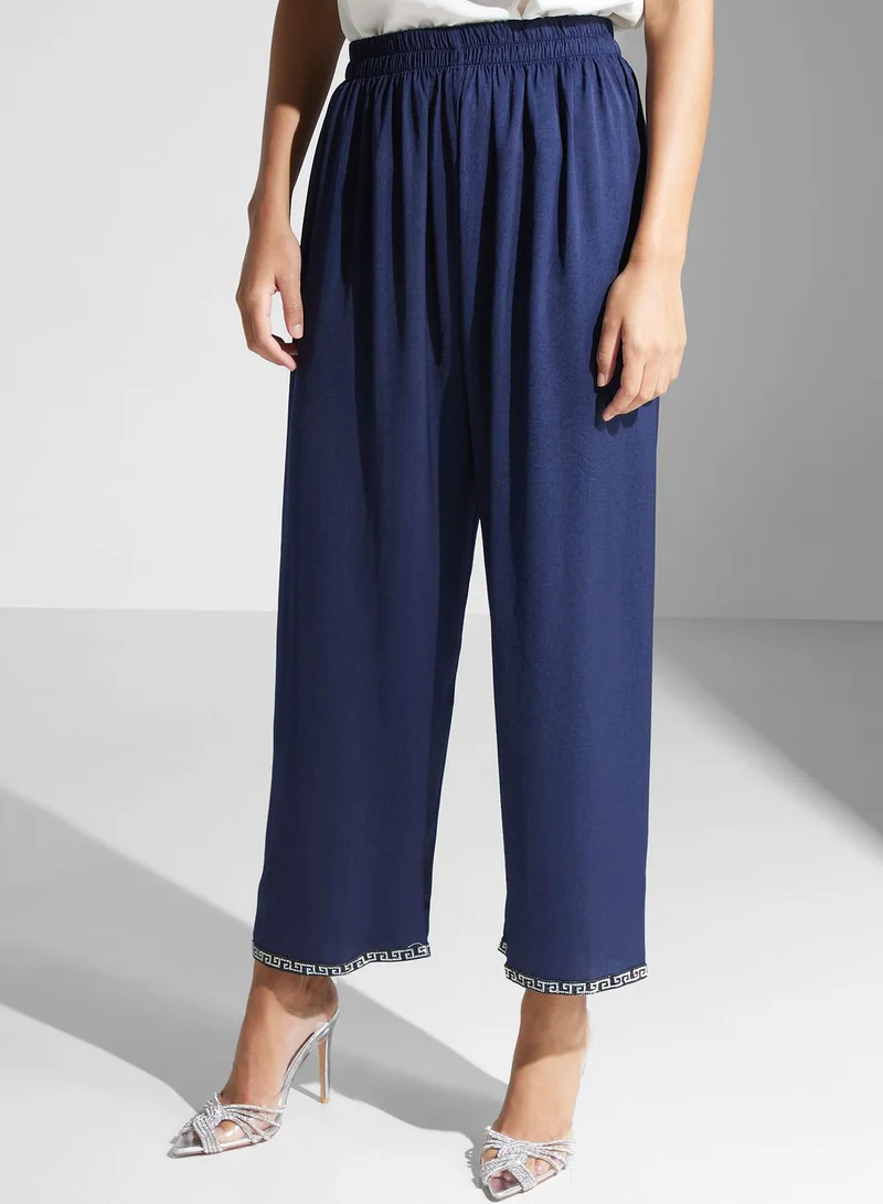 hayas closet Ruffle Detail Shirt & Pant Set