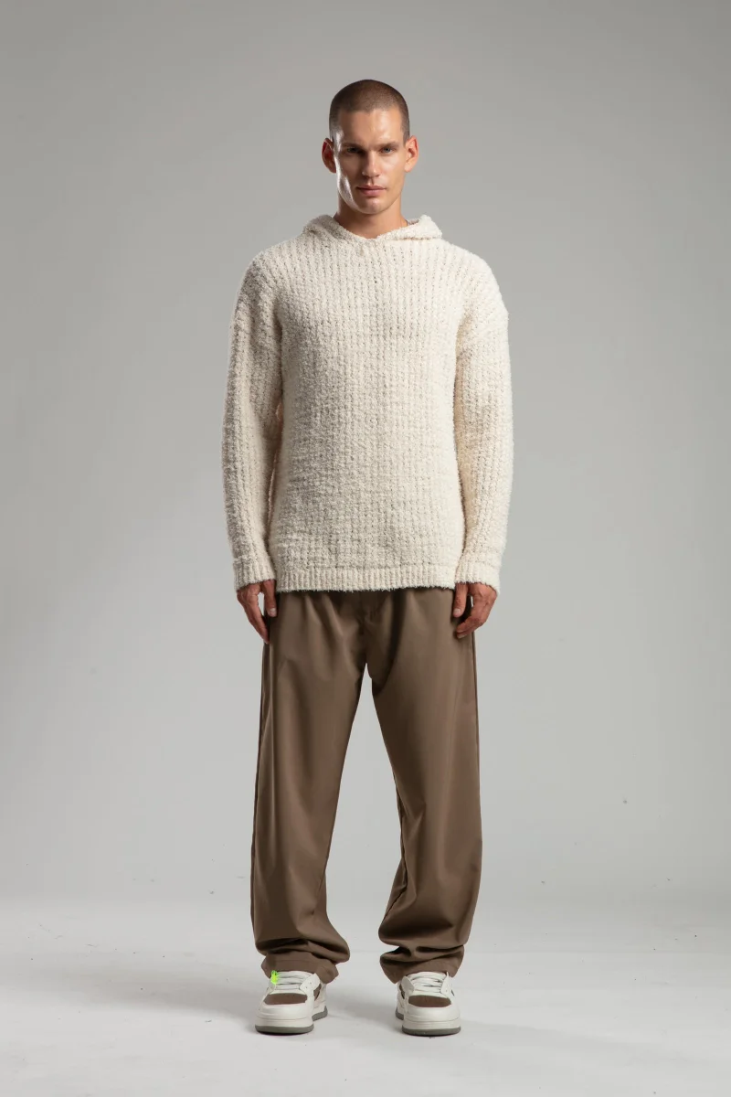 كاتش سترة صوفية بغطاء رأس