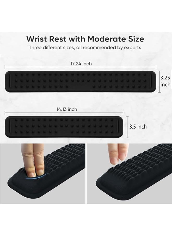 erorex - Mouse Pad Wrist Support Ergonomic Keyboard Pad With Wrist Rest With Relieve Carpal Tunnel Pain Massage Bulge And Full Memory Gel Design Computer Pad For Laptop Office Work Pc Gaming Medium - Image 1