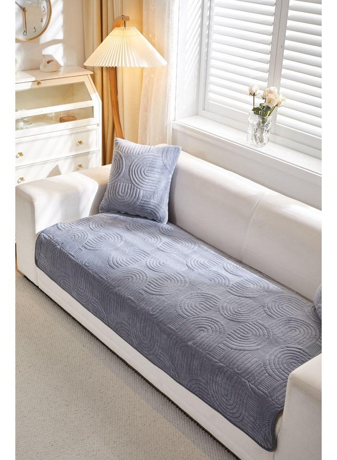 HOMETHREADS HOMETHREADS Couch/Sofa Covers | Luxurious Slipcover Solutions for Sofas, Armchairs, and Loveseats (Grey_Coco, 2 Seater | 70x140cm) - Image 3