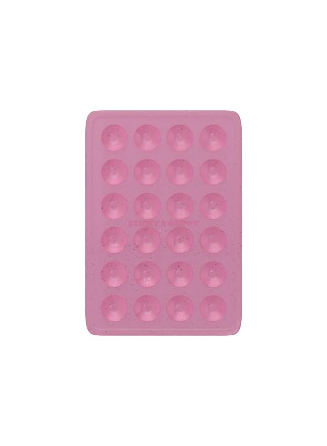 Green Tiger StickyGrippy Suction Phone Case Mount, Silicon Adhesive Phone Accessory for iPhone and Android, Hands-Free Fidget Toy Mirror Shower Phone Holder, Tiktok Videos and Selfies (Pink Glitter) - Image 2