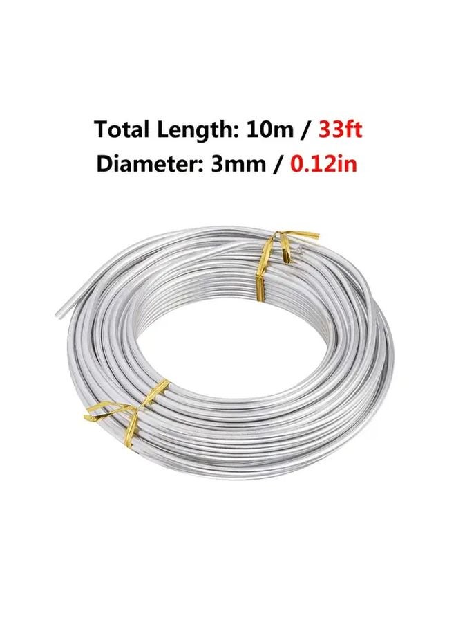 3mm x 393 7inch Aluminum Craft Wire For Sculpting Bonsai Floral Armatures Clay Models DIY Jewelry Making - Image 3